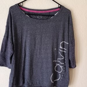 Calvin Klein Women's Hi Low Dolman 3/4 Sleeve Tee
